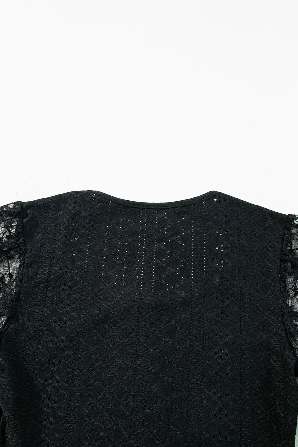 Eyelet Lace Long-Sleeve Bodysuit