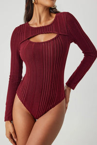 Ribbed Cut-Out Bodysuit view 7