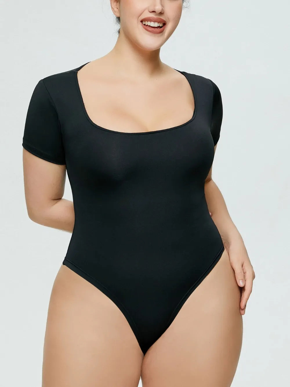 Square-neck bodysuit made for everyday wear