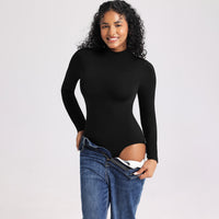 Seamless High-Neck Long-Sleeve Bodysuit view 3
