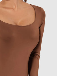 Scoop-Neck Long-Sleeve Bodysuit view 9
