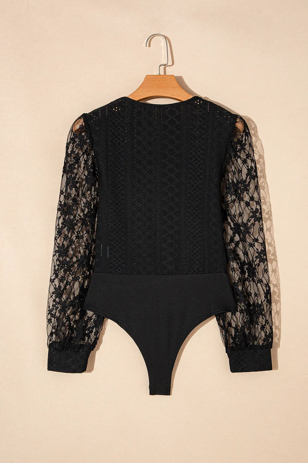 Eyelet Lace Long-Sleeve Bodysuit