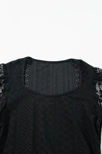 Eyelet Lace Long-Sleeve Bodysuit view 23