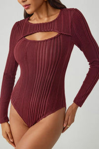 Ribbed Cut-Out Bodysuit view 6