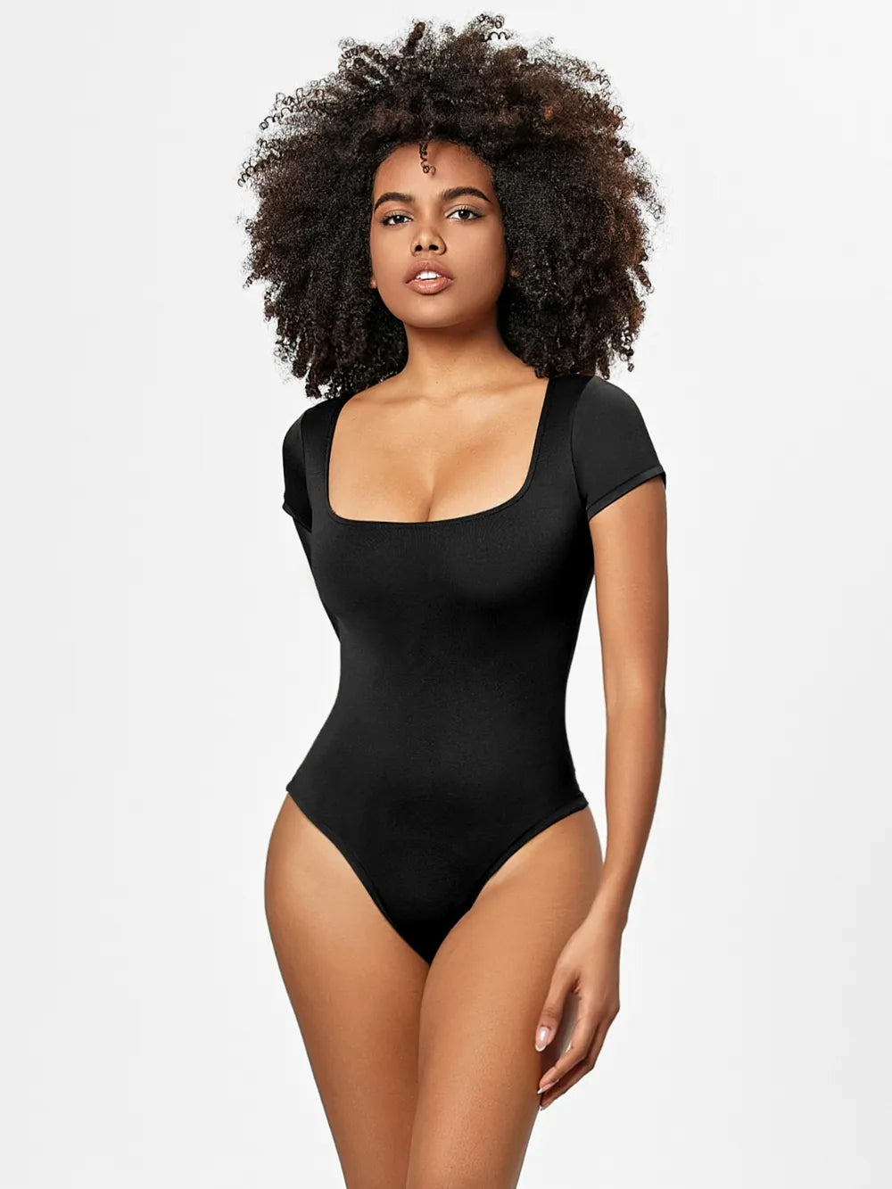 Everyday Square-Neck Short-Sleeve Bodysuit
