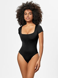 Everyday Square-Neck Short-Sleeve Bodysuit view 11