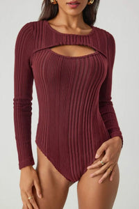 Ribbed Cut-Out Bodysuit view 5