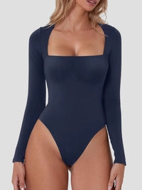 Sculpt Square-Neck Long-Sleeve Bodysuit view 15