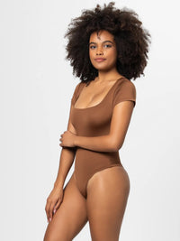 Everyday Square-Neck Short-Sleeve Bodysuit view 7