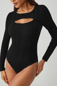 Ribbed Cut-Out Bodysuit view 2